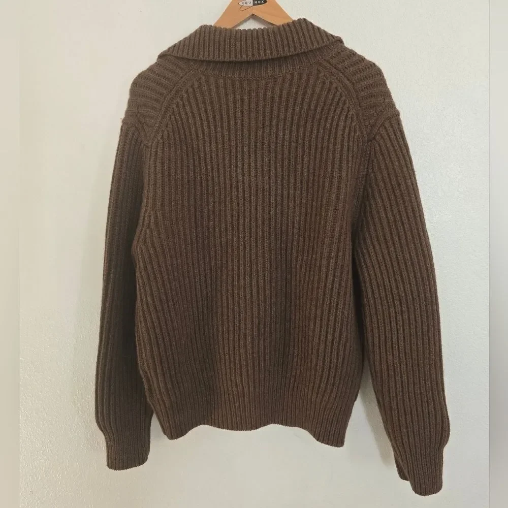 COS Alpaca Blend Ribbed Button Down Cardigan For Men Size XS
